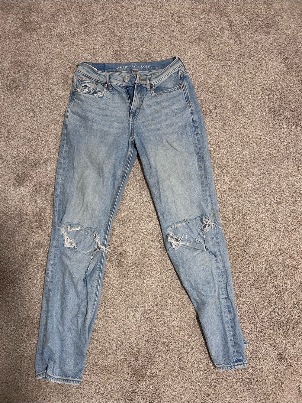 American Eagle Outfitters Light Blue Ripped Skinny Jeans